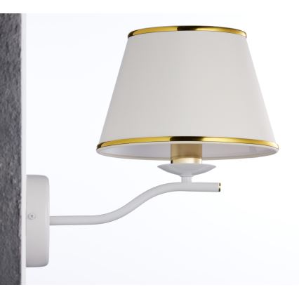 Jupiter 2086 - Sienas lampa SAMBA 1xE27/15W/230V balta/zelta