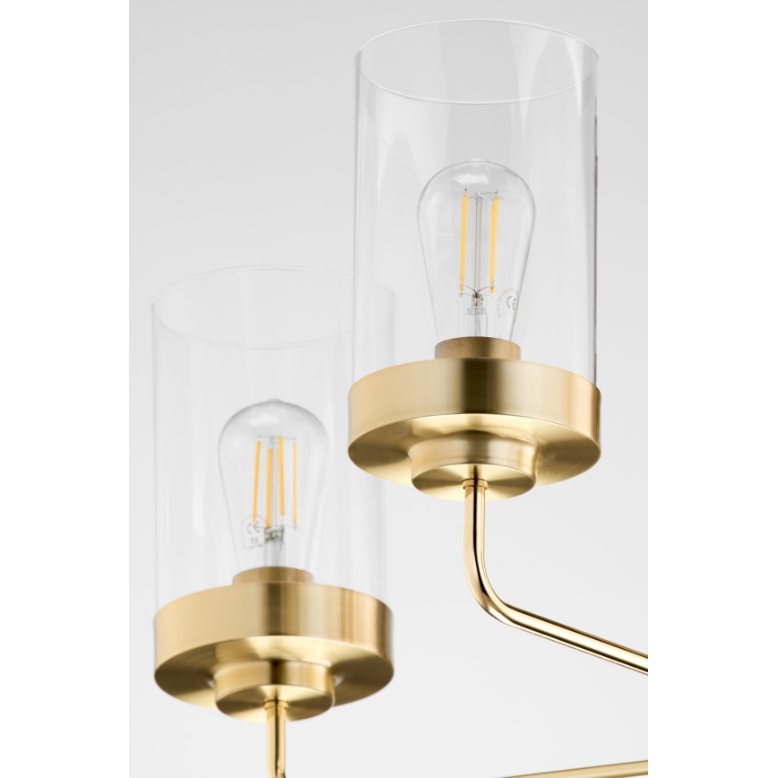 Jupiter 2087 - Lustra ar stieni RAMIREZ 3xE27/15W/230V zelta/melna