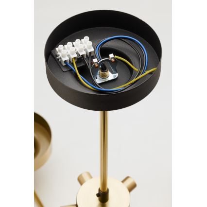 Jupiter 2087 - Lustra ar stieni RAMIREZ 3xE27/15W/230V zelta/melna