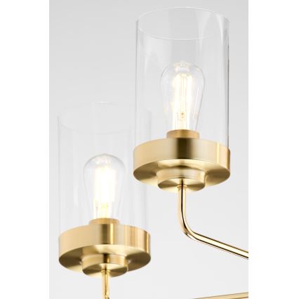 Jupiter 2088 - Griestu lustrs ar stieni RAMIREZ 5xE27/15W/230V zelta/melna