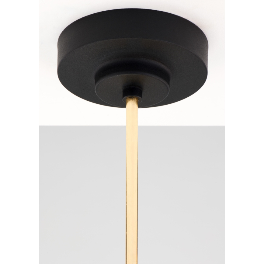 Jupiter 2088 - Griestu lustrs ar stieni RAMIREZ 5xE27/15W/230V zelta/melna