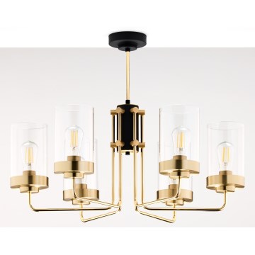 Jupiter 2089 - Lustra ar stieni RAMIREZ 6xE27/15W/230V zelta/melna