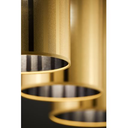 Jupiter 2092 - Karājoša lustra uz troses CORTINA 3xE27/15W/230V zelta/melna