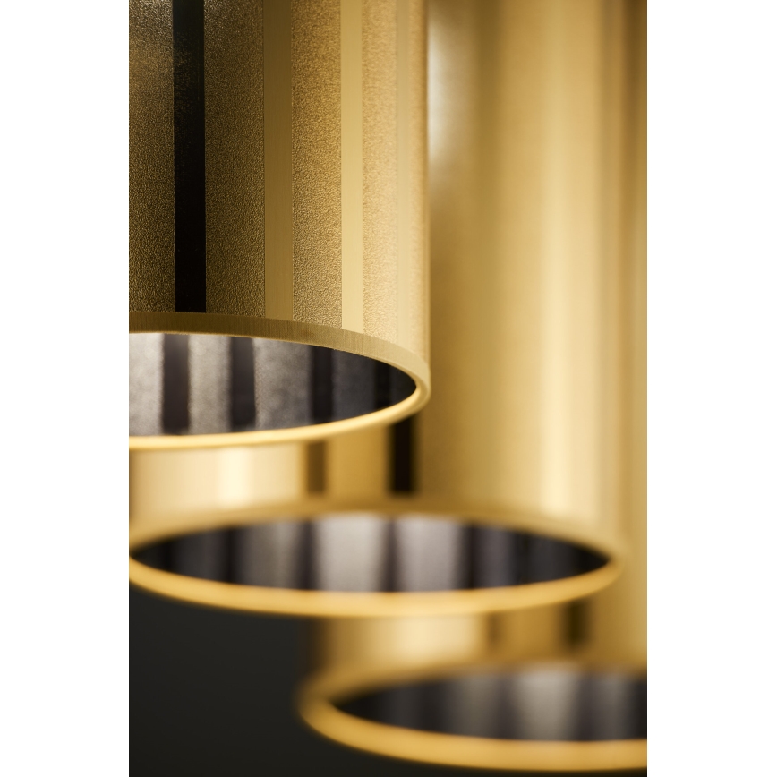 Jupiter 2092 - Karājoša lustra uz troses CORTINA 3xE27/15W/230V zelta/melna