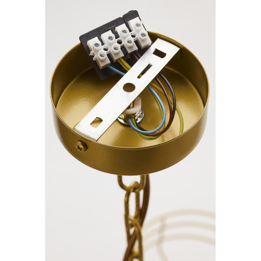 Jupiter 2094 - Lustra ar ķēdi ARTHUR 5xE27/15W/230V zila/zelta