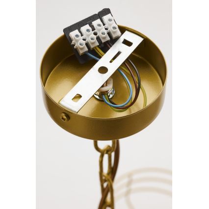 Jupiter 2095 - lustra uz ķēdes ARTHUR 6xE27/15W/230V zila/zelta