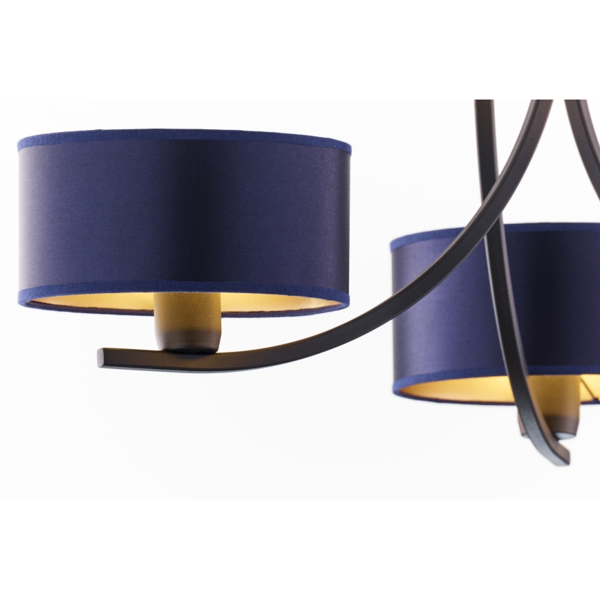 Jupiter 2099 - Lustra uz ķēdes ARTHUR 3xE27/15W/230V zila/melna