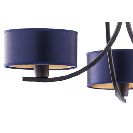 Jupiter 2099 - Lustra uz ķēdes ARTHUR 3xE27/15W/230V zila/melna