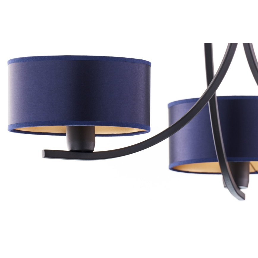 Jupiter 2099 - Lustra uz ķēdes ARTHUR 3xE27/15W/230V zila/melna