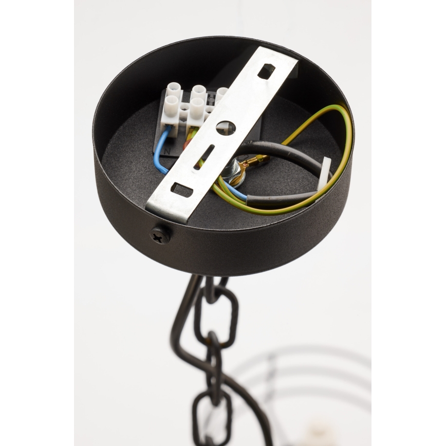 Jupiter 2101 - Lustra uz ķēdes ARTHUR 5xE27/15W/230V zila/melna