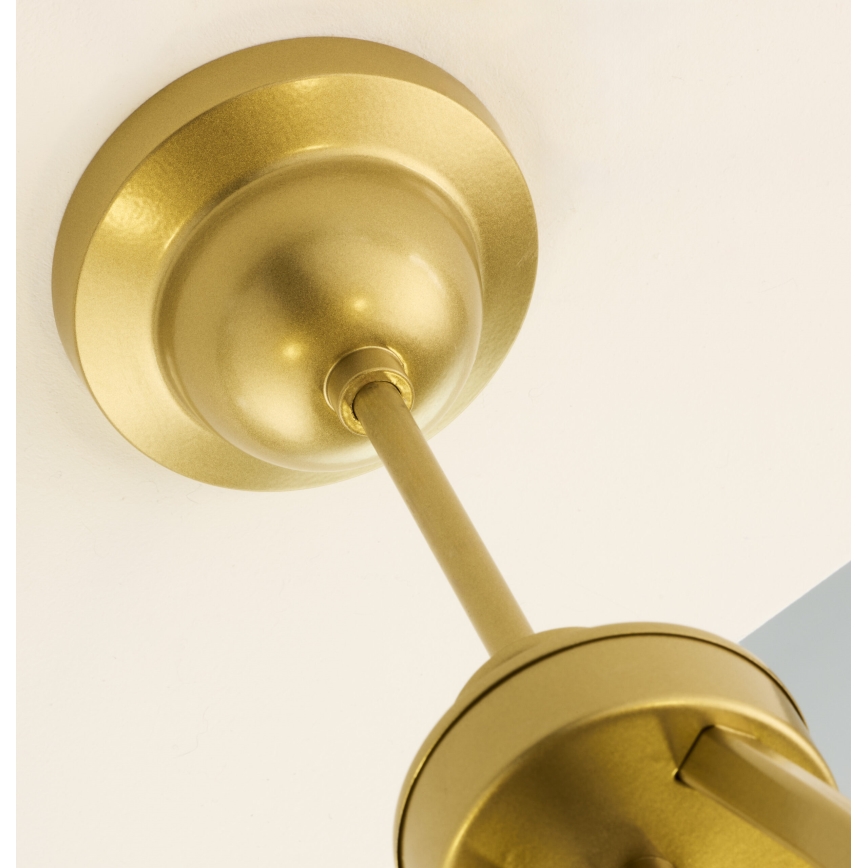 Jupiter 2110 - Lustra uz stieņa KASZMIR 5xE27/15W/230V balta/zelta/marmora dekors