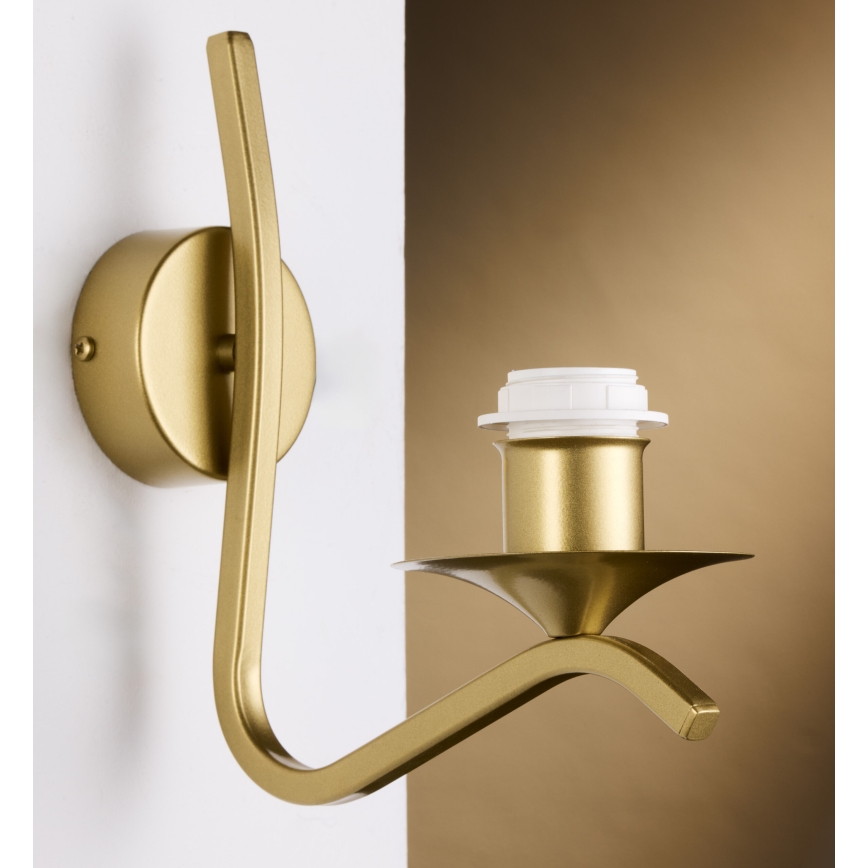 Jupiter 2111 - Sienas lampa KASZMIR 1xE27/15W/230V balta/zelta/marmora dekors