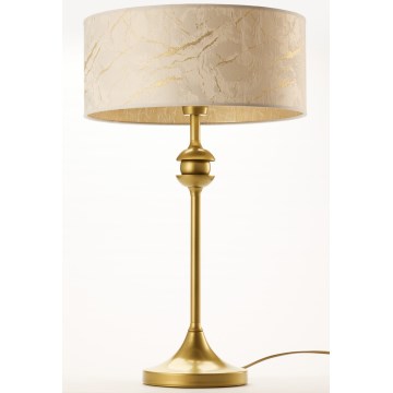 Jupiter 2112 - Galda lampa KASZMIR 1xE27/15W/230V balta/zelta/marmora dekors