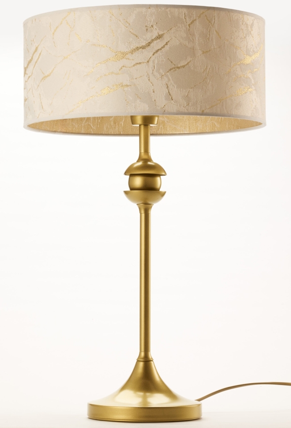 Jupiter 2112 - Galda lampa KASZMIR 1xE27/15W/230V balta/zelta/marmora dekors