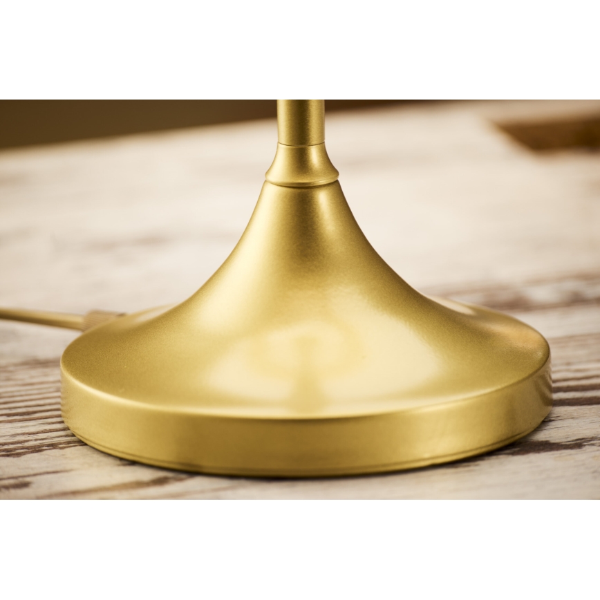 Jupiter 2112 - Galda lampa KASZMIR 1xE27/15W/230V balta/zelta/marmora dekors