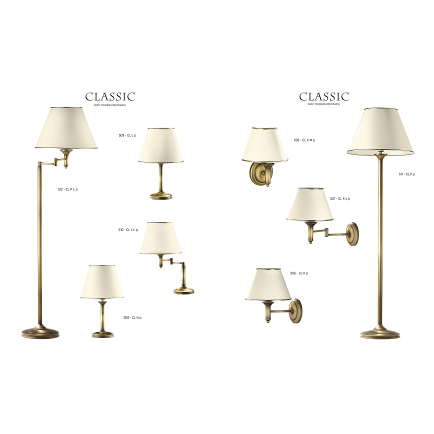 Jupiter 507 CL K L p - Sienas gaismeklis CLASSIC E27/60W/230V