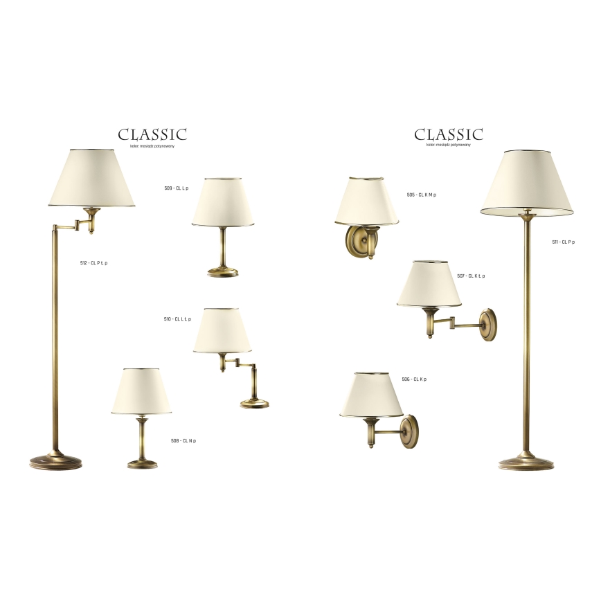 Jupiter 512 - CL P L p - Stāvlampa CLASSIC 1xE27/60W/230V