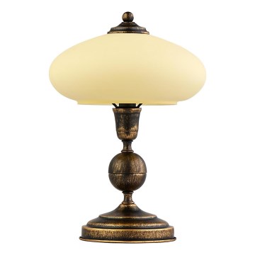 Jupiter - Galda lampa BOLERO 1xE14/40W/230V bēša/bronza/patina