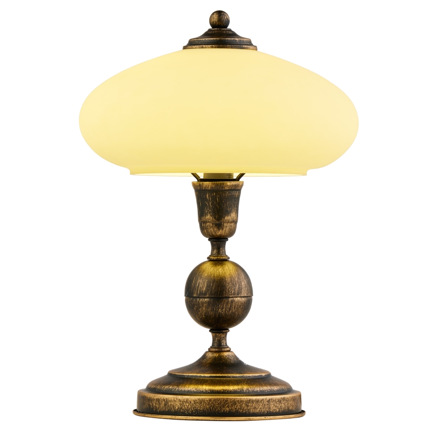 Jupiter - Galda lampa BOLERO 1xE14/40W/230V bēša/bronza/patina