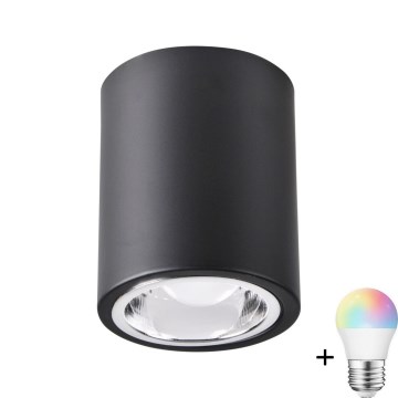 JUPITER LED RGBW dimmable spot light 1xE27/6,5W/230V, 2700-6500K, Wi-Fi, диаметром 9,8 см, черный