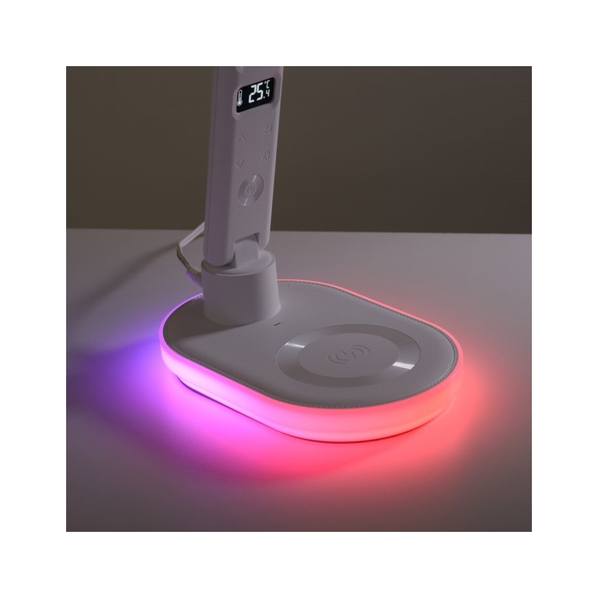 JUST LIGHT. 11018-16 - LED RGBW Dimējama skārienjūtīga galda lampa ar bezvadu uzlādi TINA LED/4W/230V balta