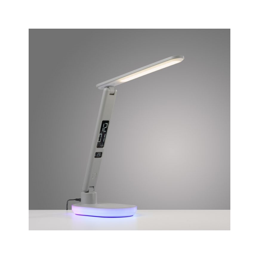 JUST LIGHT. 11018-16 - LED RGBW Dimējama skārienjūtīga galda lampa ar bezvadu uzlādi TINA LED/4W/230V balta