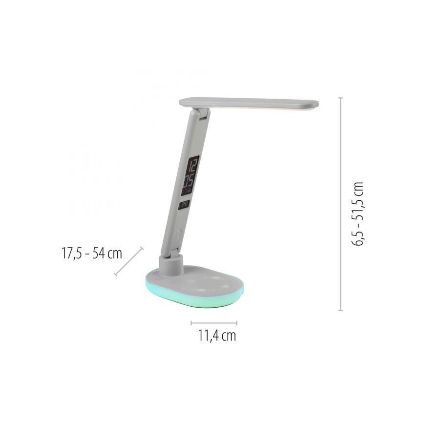 JUST LIGHT. 11018-16 - LED RGBW Dimējama skārienjūtīga galda lampa ar bezvadu uzlādi TINA LED/4W/230V balta