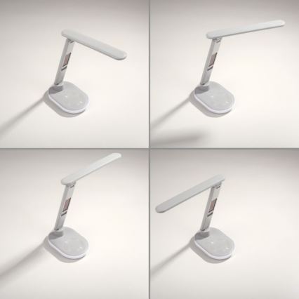 JUST LIGHT. 11018-16 - LED RGBW aptumšojama skārienjūtīga galda lampa ar bezvadu uzlādi TINA LED/4W/230V balta
