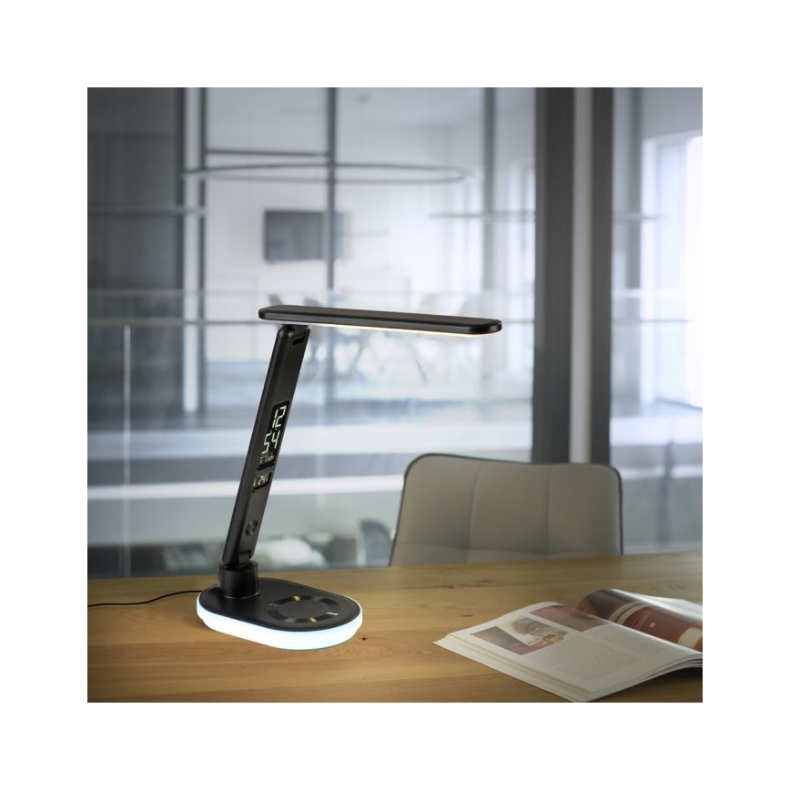 JUST LIGHT. 11018-18 - LED RGBW LED Aptumšojama skārienvadāma galda lampa ar ar bezvadu uzlādi TINA LED/4W/230V