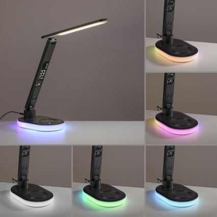 JUST LIGHT. 11018-18 - LED RGBW LED Aptumšojama skārienvadāma galda lampa ar ar bezvadu uzlādi TINA LED/4W/230V