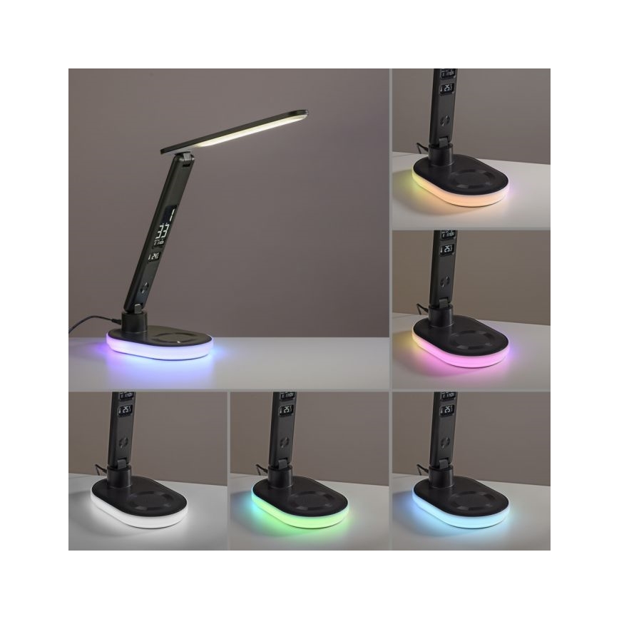 JUST LIGHT. 11018-18 - LED RGBW LED Aptumšojama skārienvadāma galda lampa ar ar bezvadu uzlādi TINA LED/4W/230V