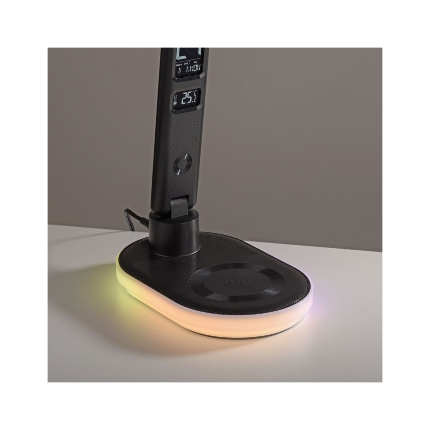 JUST LIGHT. 11018-18 - LED RGBW LED Aptumšojama skārienvadāma galda lampa ar ar bezvadu uzlādi TINA LED/4W/230V