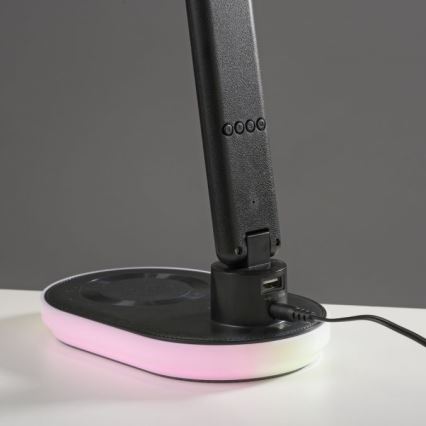 JUST LIGHT. 11018-18 - LED RGBW LED Aptumšojama skārienvadāma galda lampa ar ar bezvadu uzlādi TINA LED/4W/230V