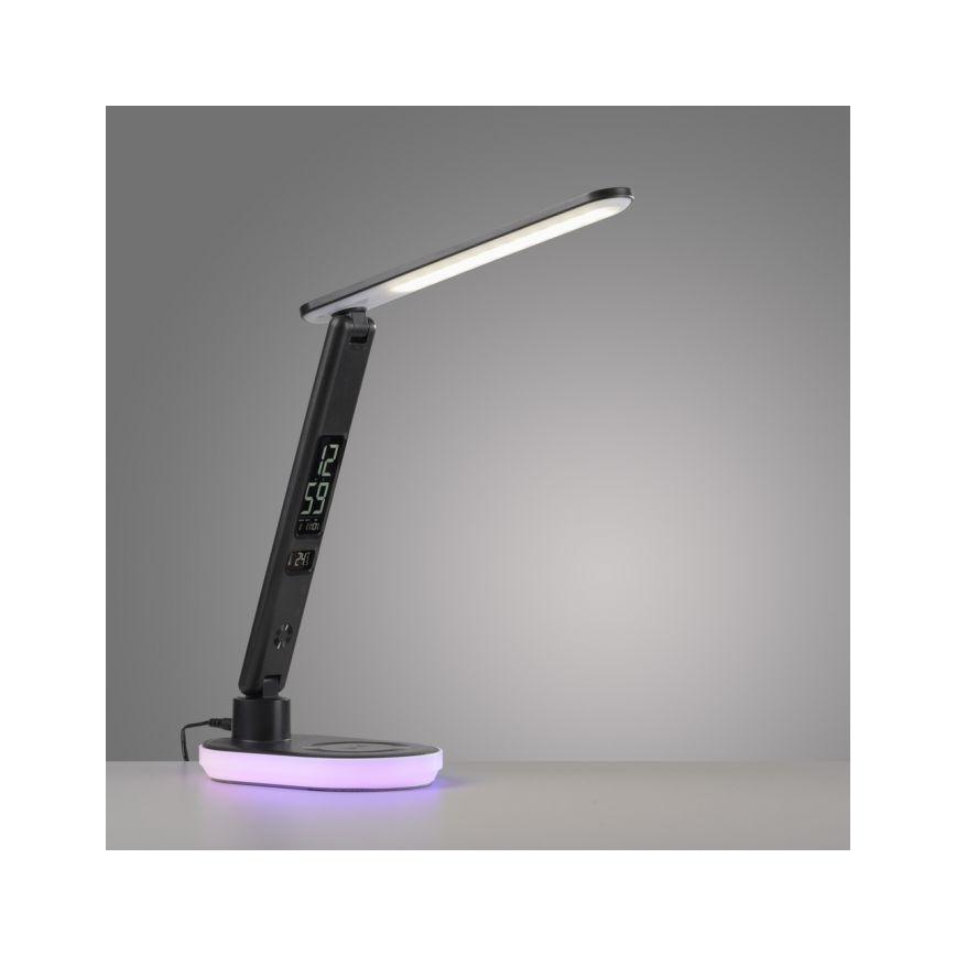 JUST LIGHT. 11018-18 - LED RGBW dimējama skārienjūtīga galda lampa ar bezvadu uzlādi TINA LED/4W/230V melna