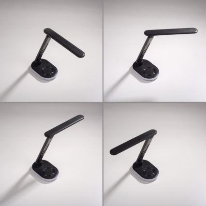 JUST LIGHT. 11018-18 - LED RGBW dimējama skārienjūtīga galda lampa ar bezvadu uzlādi TINA LED/4W/230V melna