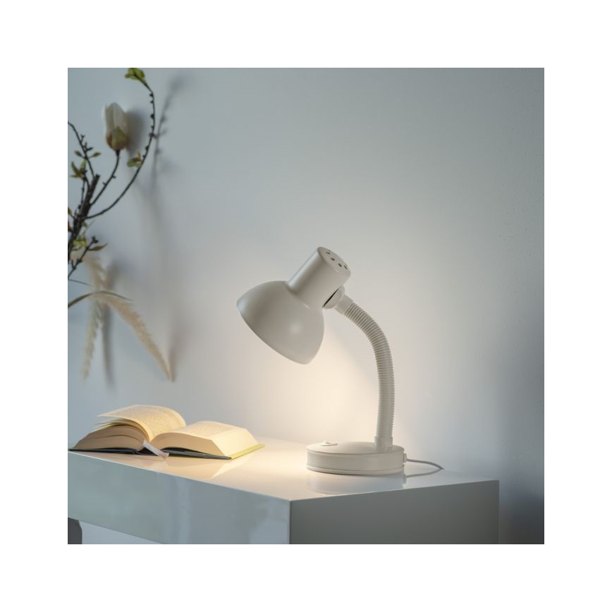 JUST LIGHT. 11080-16 - Elastīga galda lampa FLEXI 1xE27/25W/230V balta