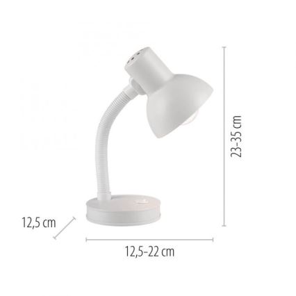 JUST LIGHT. 11080-16 - Elastīga galda lampa FLEXI 1xE27/25W/230V balta