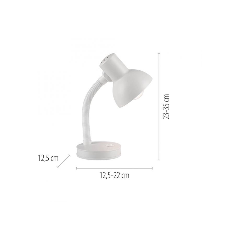 JUST LIGHT. 11080-16 - Elastīga galda lampa FLEXI 1xE27/25W/230V balta