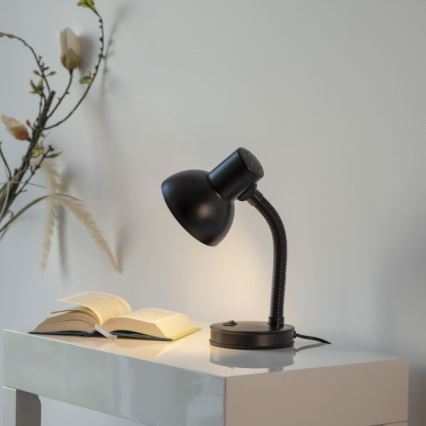 JUST LIGHT. 11080-18 - Lokana galda lampa FLEXI 1xE27/25W/230V melna