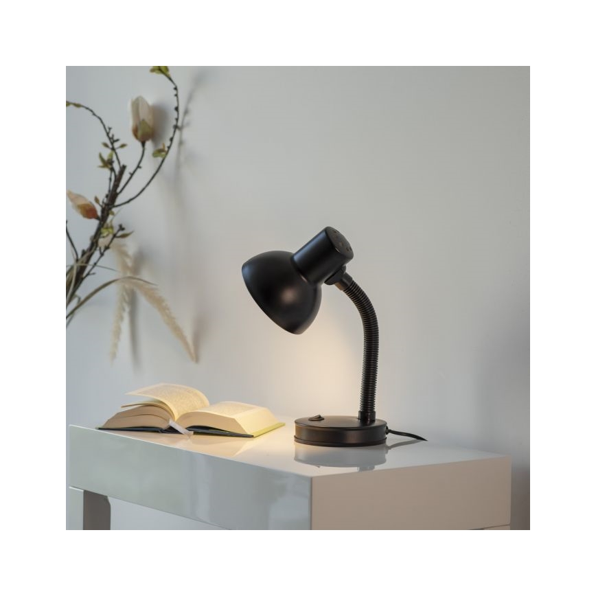 JUST LIGHT. 11080-18 - Lokana galda lampa FLEXI 1xE27/25W/230V melna