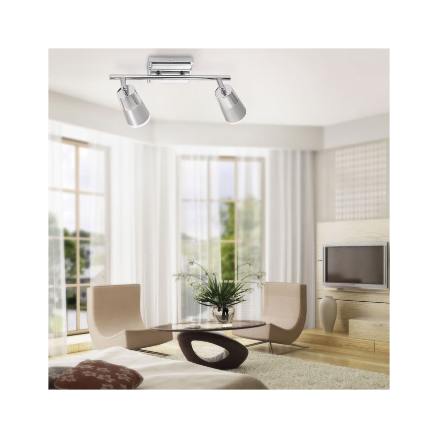 JUST LIGHT. 11229-17 - LED Starmetis DALLI 2xLED/3,5W/230V spīdīgi hromēts