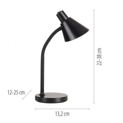 JUST LIGHT. 11248-18 - LED elastīga galda lampa PIXIE LED/4,5W/230V melna