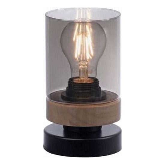 JUST LIGHT. 11310-18 - Galda lampa PASQUAL 1xE27/40W/230V melna/gumijkoks