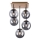 JUST LIGHT. 11395-79 - Lustra ar stieni WIDOW 5xE14/25W/230V ozols