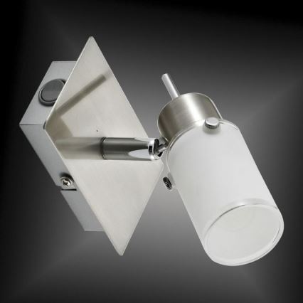 JUST LIGHT. 11931-55 - LED Sienas starmetis MAX 1xGU10/4W/230V matēts hroms