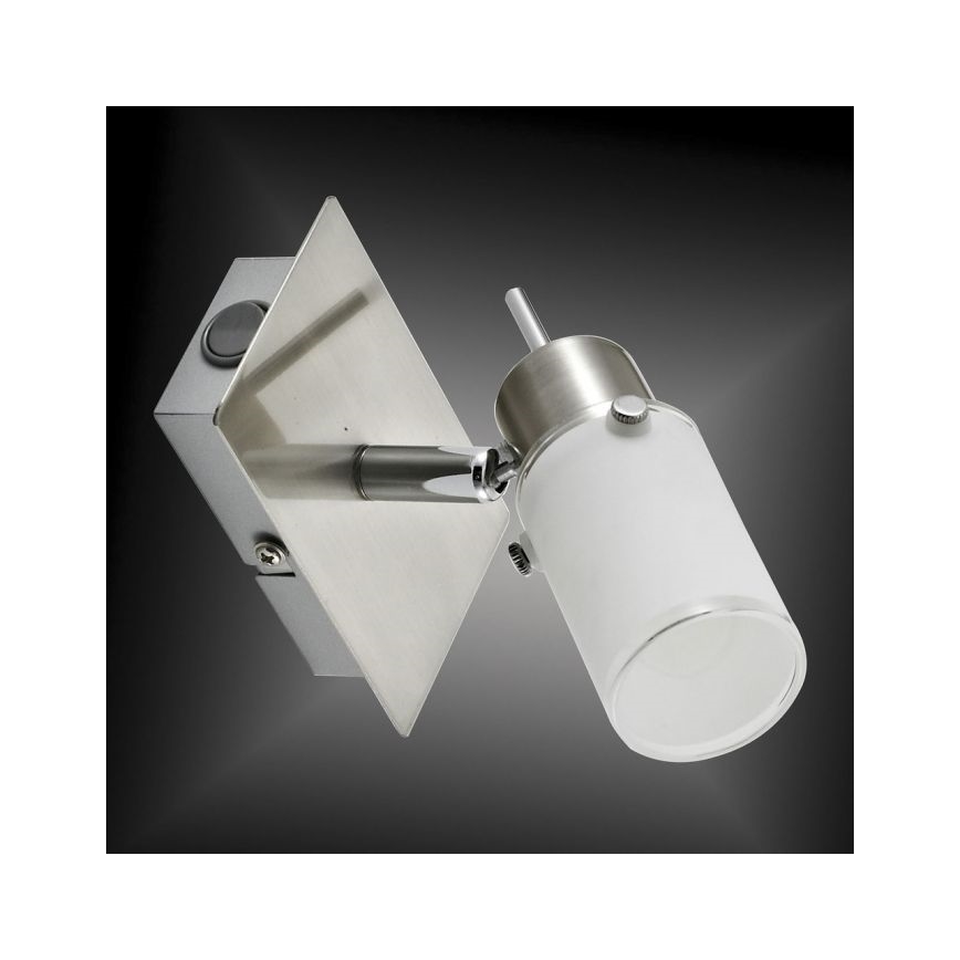 JUST LIGHT. 11931-55 - LED Sienas starmetis MAX 1xGU10/4W/230V matēts hroms