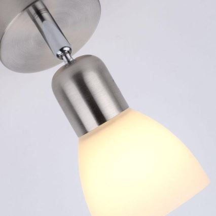 JUST LIGHT. 11951-55 - Sienas starmetis KARO 1xE14/40W/230V matēts hroms