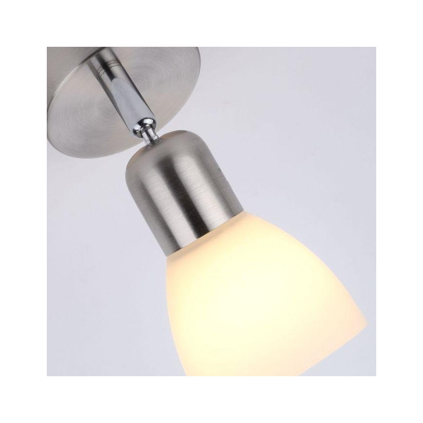 JUST LIGHT. 11951-55 - Sienas starmetis KARO 1xE14/40W/230V matēts hroms