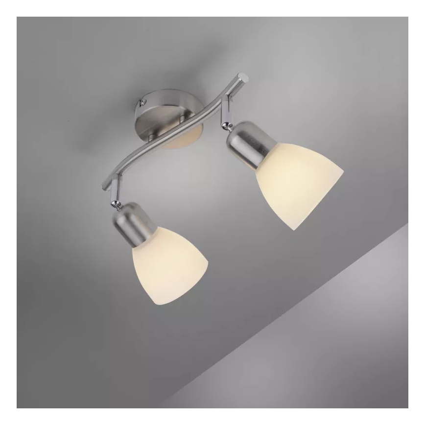 JUST LIGHT. 11952-55 - Virziena gaismeklis KARO 2xE14/40W/230V, matēts hroms