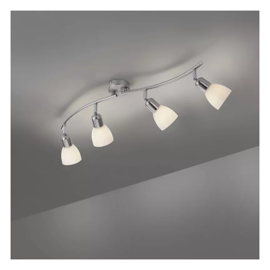 JUST LIGHT. 11954-55 - Virziena gaismeklis KARO 4xE14/40W/230V matēts hroms